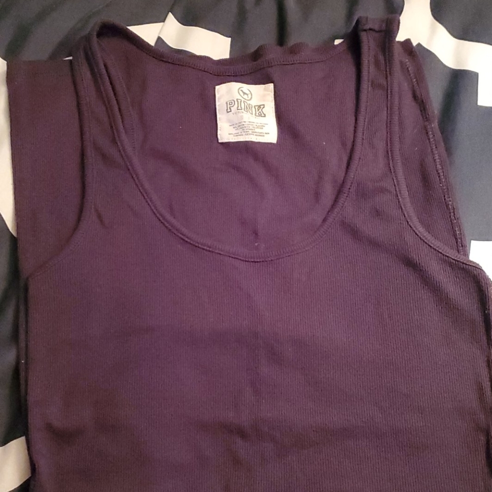 VS Pink- black tank top